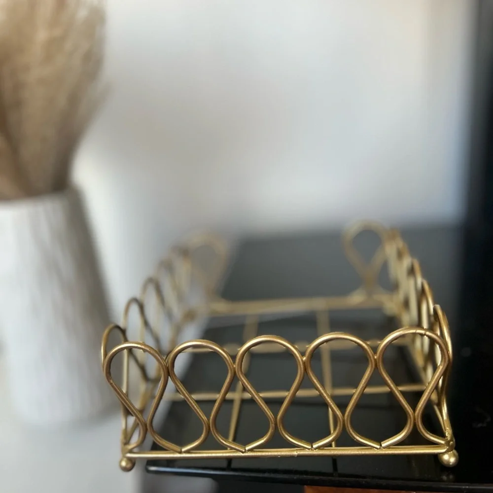 Elegant Gold Bathroom Tray organizer new